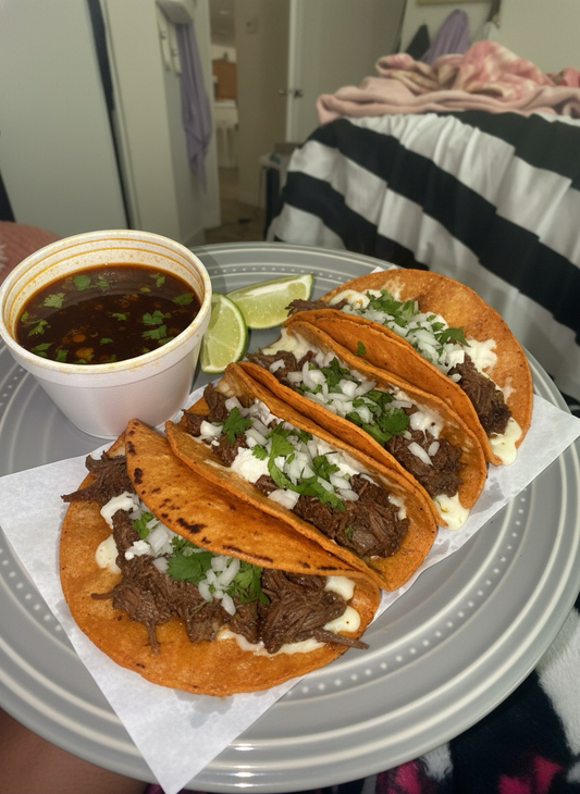 Tacos de Birria con Consomé x4 🌮❤️‍🔥